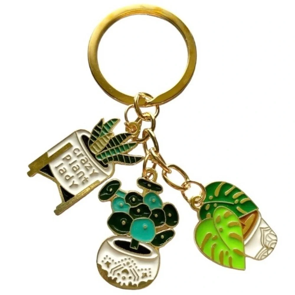 Crazy Plant Lady Keychain